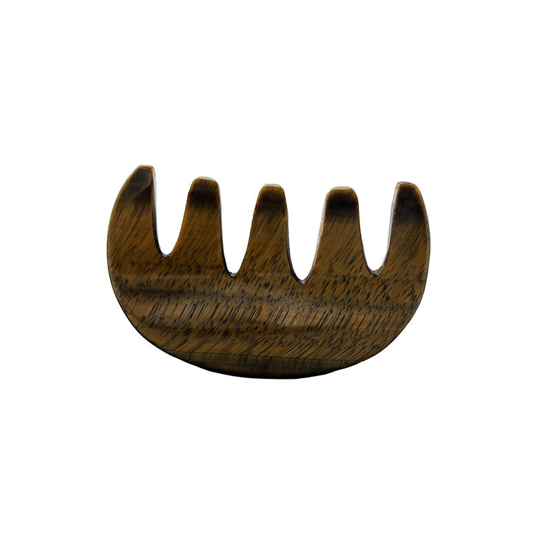 Meridian Care Jade Comb Natural Tiger Eye Stone Gua Sha raspador para el masaje de la cabeza y la piel