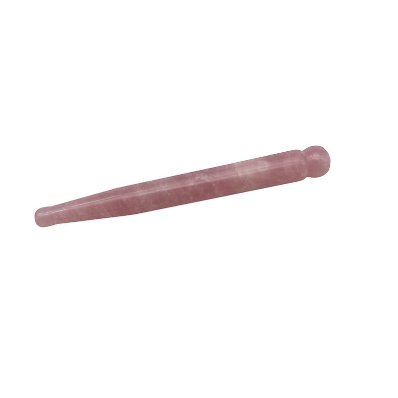OEM ODM Rosa natural de cuarzo Guasha bastón de masaje aguja de alivio muscular Cuerpo Gua Sha masajista de punto Roller Guasha herramienta