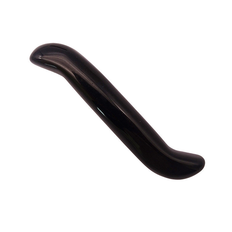 Obsidiano natural varita de masaje en forma de S cristal curativo Yoni varita de masaje palo para el rejuvenecimiento de la cara y el cuerpo