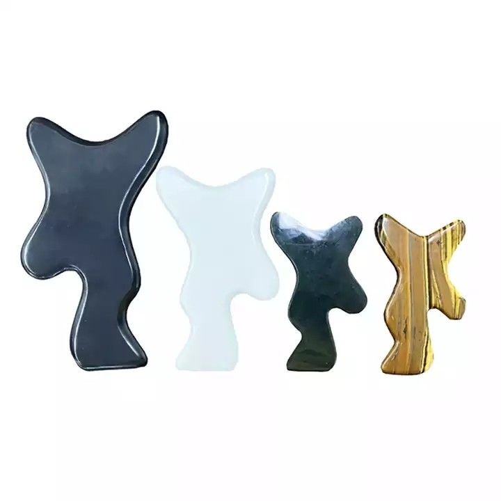 Personalizado Gran tamaño Gua Sha herramienta de masaje de piedra natural Guasha tabla para el cuerpo cuidado de la piel masaje SPA terapia de acupuntura