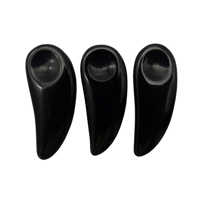Masajeador facial negro Mini Obsidian Cosmético Cuchara de Guasha Crema para ojos Maquillaje Cuchara Espátula Bastón para masaje de alivio ocular