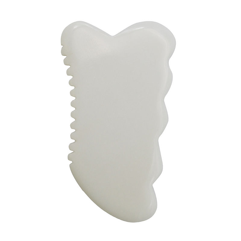 Herramientas de salud y cuidado de la piel antienvejecimiento diario Jade blanco Guasha tablero con herramienta de masaje facial Gua Sha personalizado
