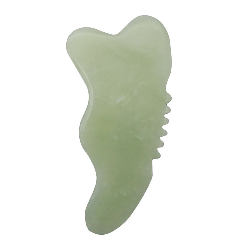 Xiuyan Jade Gua Sha herramienta de masaje para la cara escultura masajeador de cuerpo promueve el flujo sanguíneo y reduce la tensión fácil de sostener