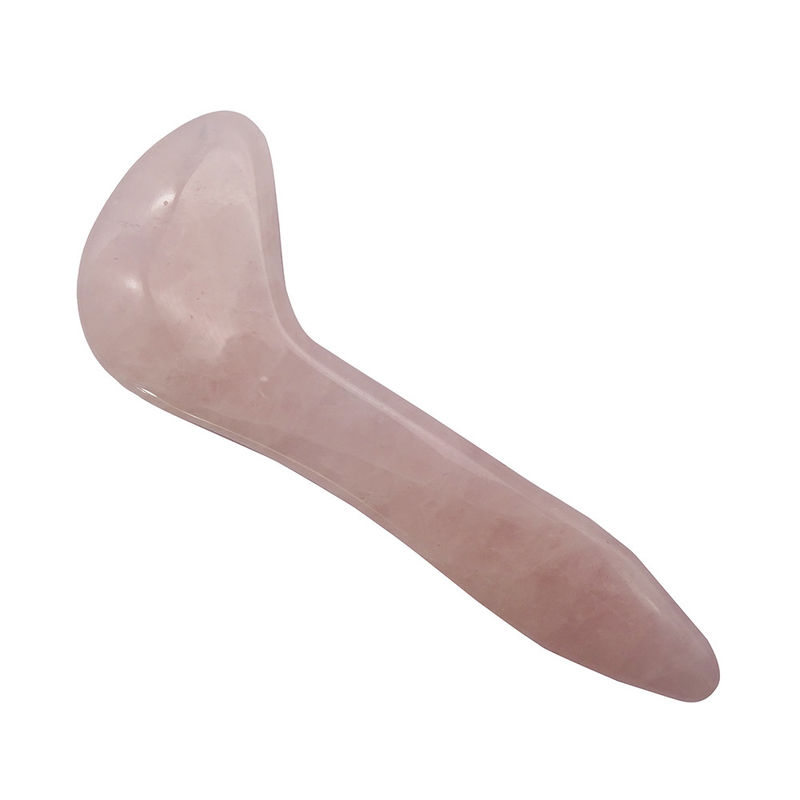 2024 Producto pulido técnico natural rosa rosa cuarzo jade Gua Sha herramienta de masaje para masaje facial caja regalo MOQ 100PCS