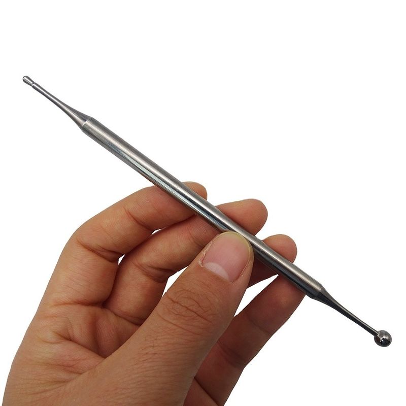 Instrumentos de reflexología facial de doble cabeza de acero inoxidable de acupuntura de orejas portátiles de acupuntura de puntos corporales de sonda de reflejo facial
