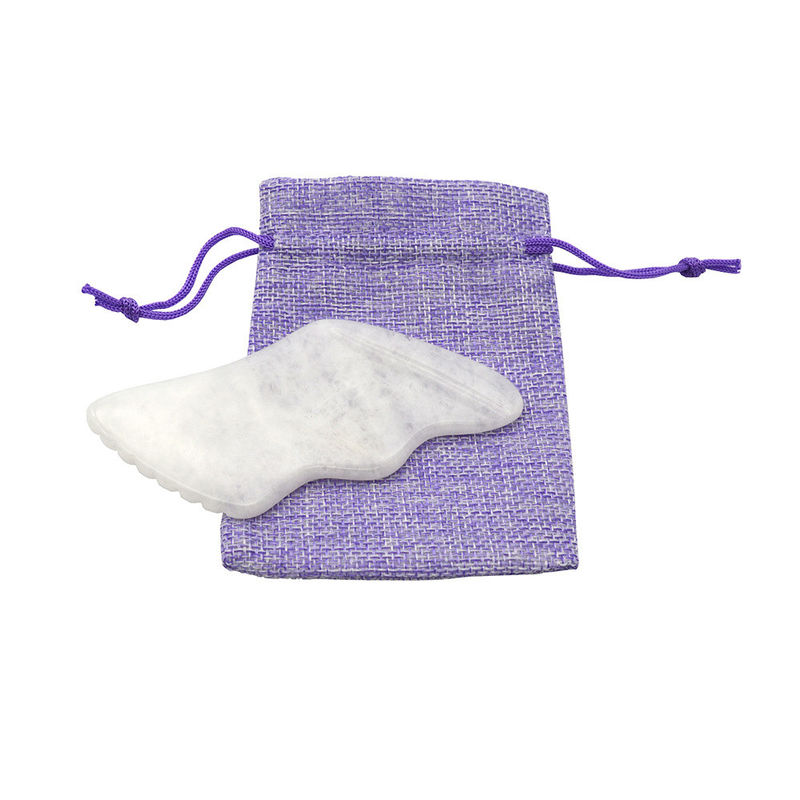 Función de la cabeza de la salud masajeador de jade blanco Facial Guasha masajeador de raspado tabla Gua Sha herramienta de masaje para masajeador de la cabeza