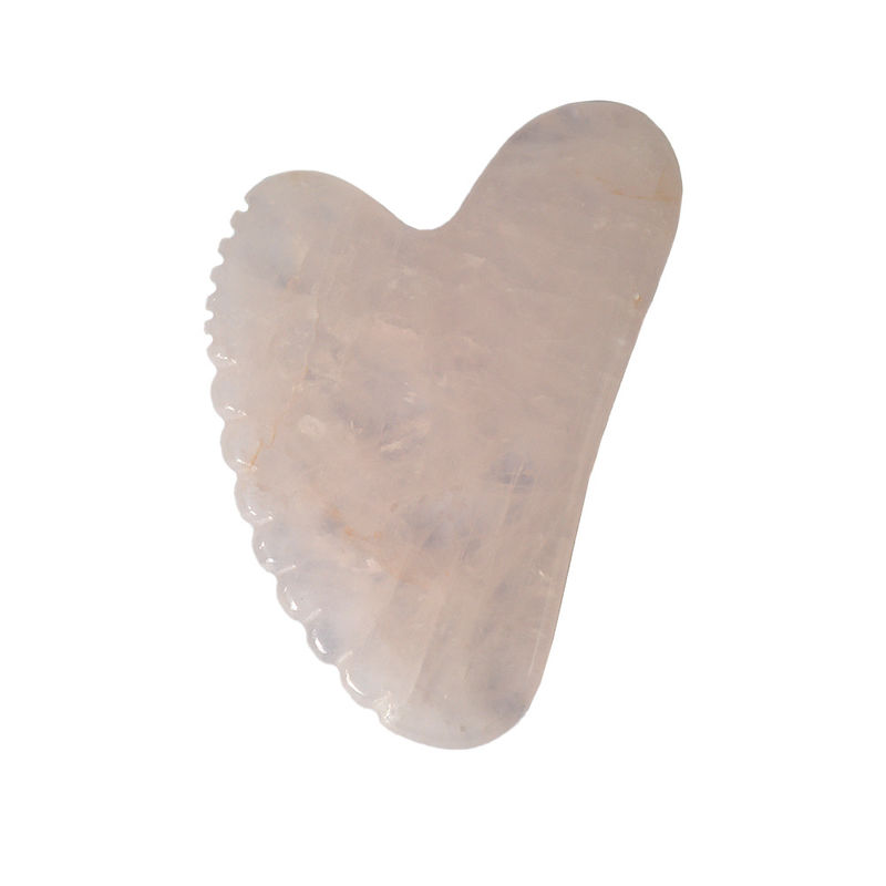 Facial rosa forma de corazón rosa cuarzo jade Guasha masajista Gua Sha tabla de masaje herramienta para el cuidado de la salud personal OEM / ODM