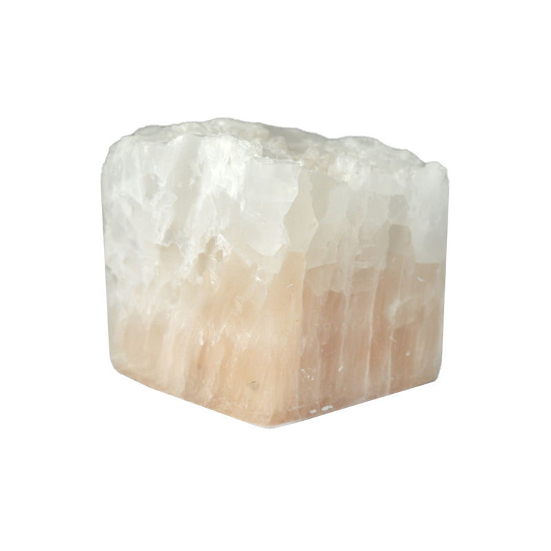 Característica regional Difusor de aroma de aceite esencial en forma de cubo rosa con piedra glaciar de jade de cristal irregular
