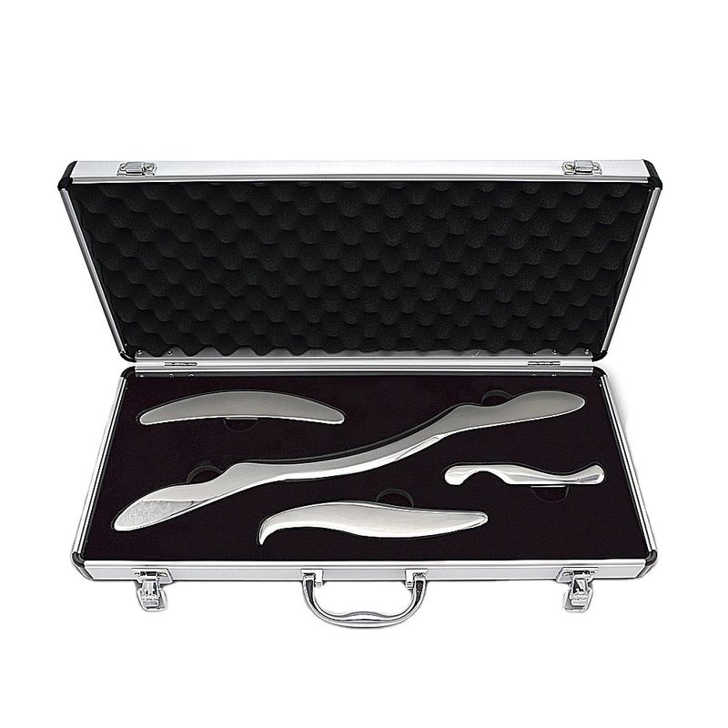 2024 Graston IAS TM Herramientas de acero inoxidable de grado médico Gua Sha Masajeador corporal efectivo para Guasha Masaje de terapia de raspado