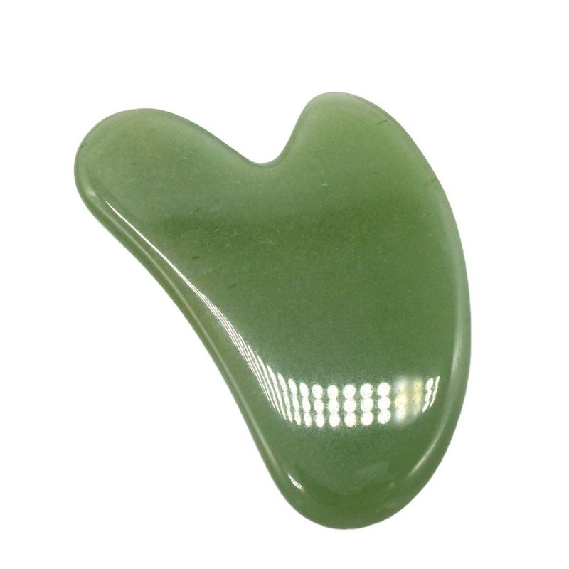 Accesorio de masajeador corporal en forma de corazón Gua Sha tabla hecha de jade natural aventurino en verde