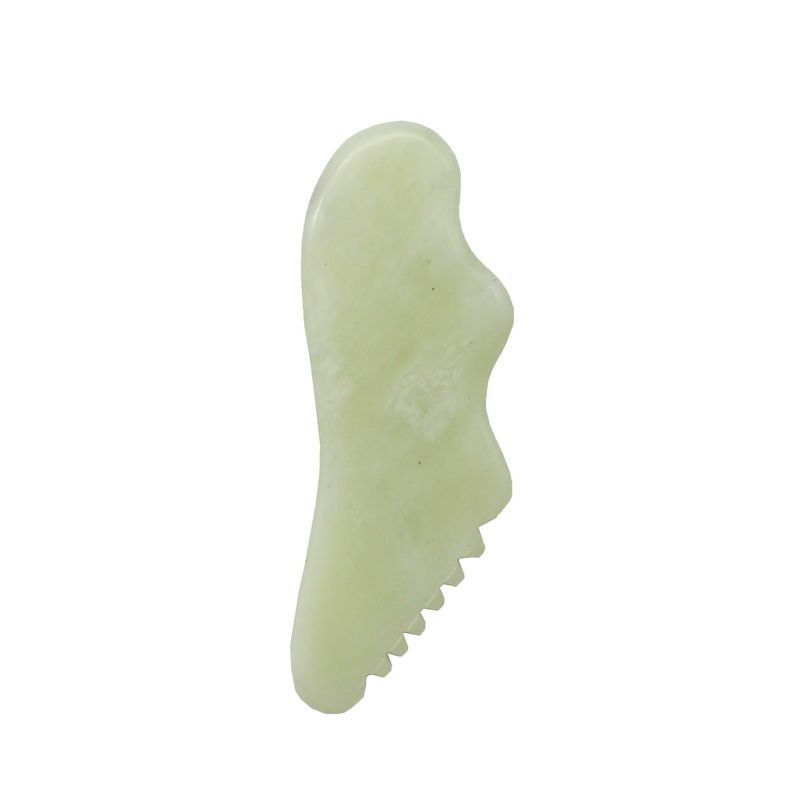 Personalizado Xiuyn natural Jade Guasha herramienta de piedra raspado masaje Gua Sha tabla para la belleza con certificado y logotipo personalizado