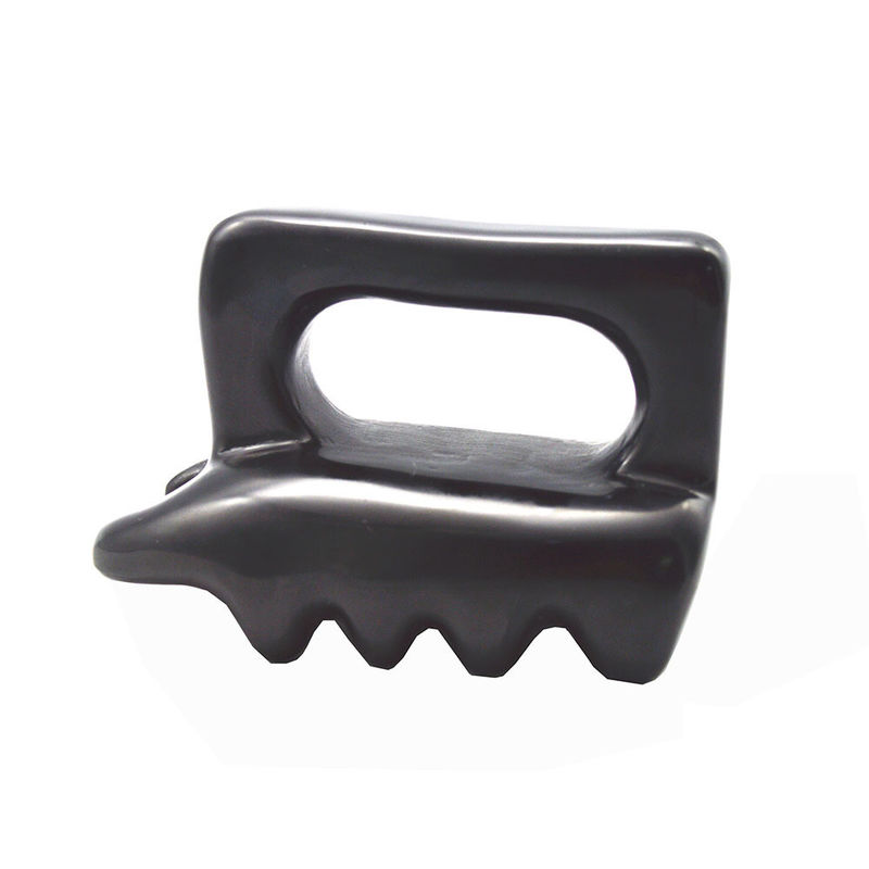 OEM ODM Mejor masajeador facial para cuidado personal herramienta de belleza Gua Sha Natural Negro Piedra Bian Guasha Cepillo Masajeador corporal