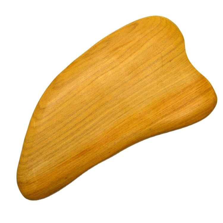 Herramienta de Gua Sha de madera natural para raspado facial Masaje de control manual por cable Masajista facial Raspado de tabla de madera