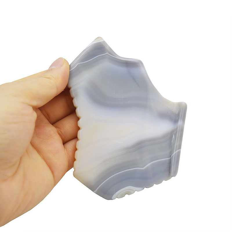 Herramientas de masaje personalizadas de tabla de Guasha para la curación de la piedra raspadora tabla masajeador facial para el rejuvenecimiento facial Agate gris Gua Sha