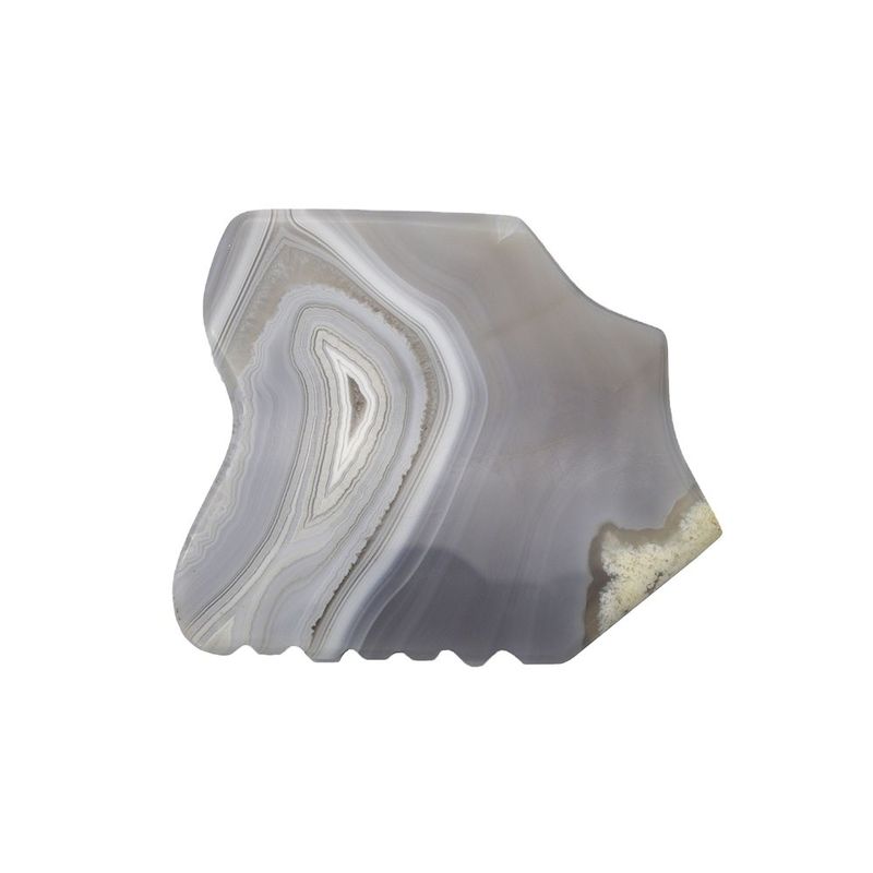 Cuidado de la salud corporal Agate gris rayado Jade Gua Sha Stone Guasha Tabla de masaje personalizado Herramienta de terapia de raspado para rostro y cuerpo