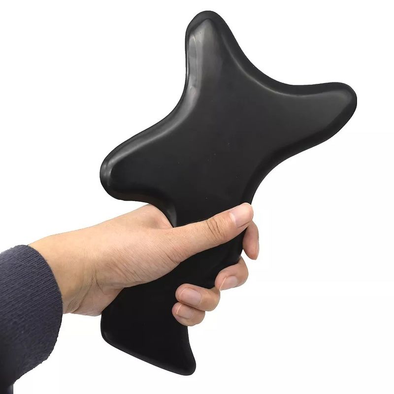 Piedra Bian Negro Grande Gua Sha Drenaje Linfático Herramienta de masaje para cuello espalda hombro cintura glúteos terapia corporal Herramientas de masaje