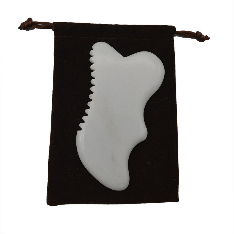 Masaje personalizado con tabla de piedra Gua Sha Guasha Scarping Masajista corporal de Jade Blanco Scarping Herramientas faciales y corporales