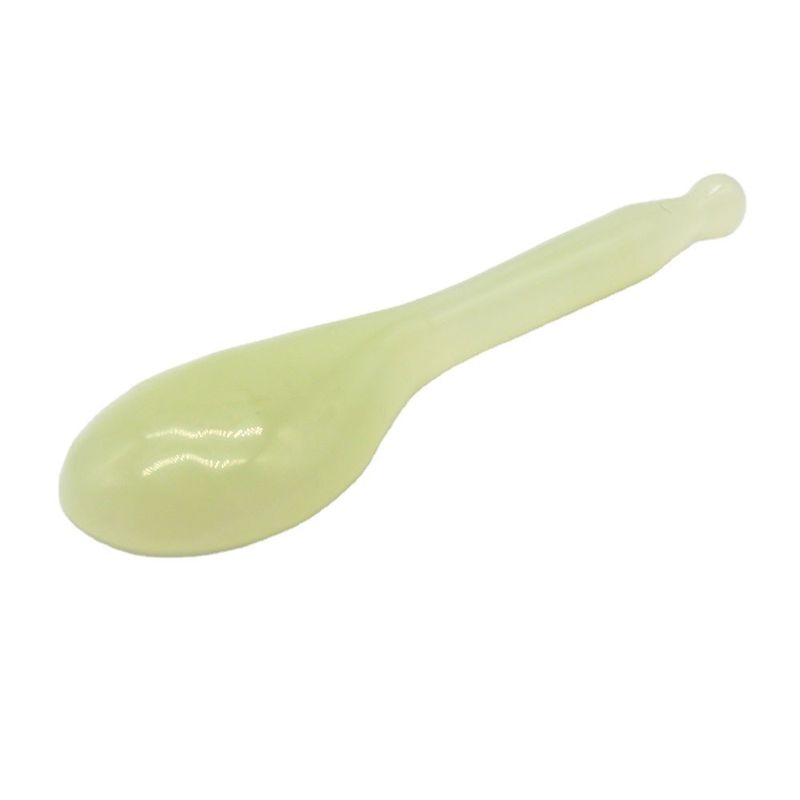 Cuidado del cuerpo Xiuyan Jade Gua Sha herramienta de masaje de cuchara verde Guasha Scarping herramienta para la salud y el bienestar