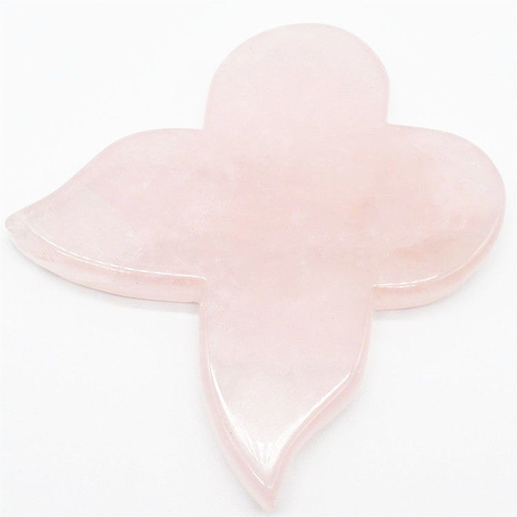 Las mejores herramientas naturales de cuarzo rosa Guasha para masajeador mariposa Guasha masajeador corporal OEM ODM